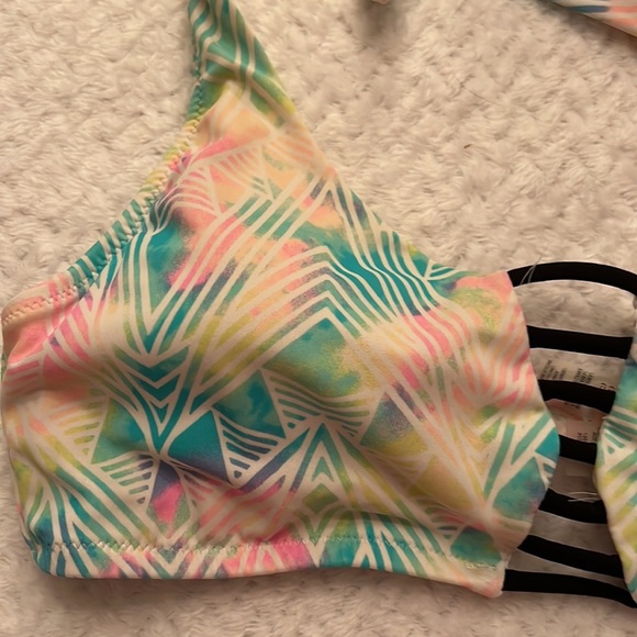 PINK Victoria Secret Women Bikini Halter Top Size Medium Halter Tie - Picture 2 of 7